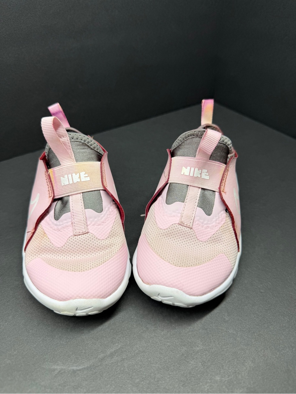 Nike Kids Pink and Light Gray Slip-On Sneakers